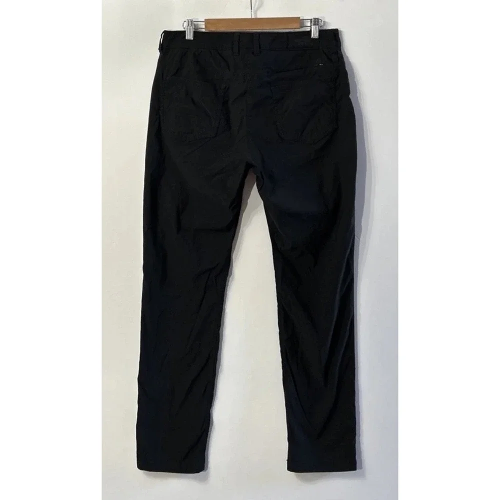 Mens The North Face Hiking Pants Black Straight Leg Nylon Stretch‎ Sz 34